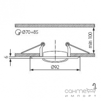 Светильник точечный Kanlux Horn CTC-3115-SN/G 2830