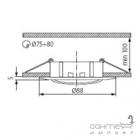 Світильник точковий Kanlux Luto CTX-DT02B-W 2590