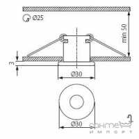 Светильник точечный Kanlux Else CT-2116C-C 821