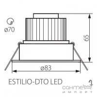 Світильник точковий Kanlux Estilio LED-CR 19910
