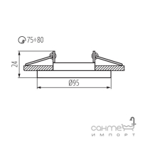 Светильник точечный Kanlux Morta CT-DTO50-SR 26716