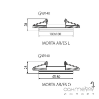 Светильник точечный Kanlux Morta AR/ES O-SR 27960
