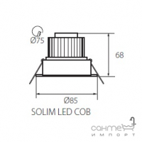 Світильник точковий Kanlux Solim LED COB 5W-WW 23762