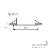 Светильник точечный влагостойкий Kanlux Marin CT-S80-B 32501