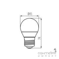 Лампа світлодіодна Kanlux IQ-LED G45E27 5,5W-WW 27303