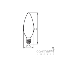 Лампа светодиодная Kanlux XLED C35E14 4,5W-WW-M 29620