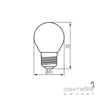 Лампа світлодіодна Kanlux XLED G45 E27 4,5W-WW 29625