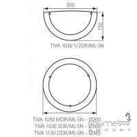 Потолочный светильник Kanlux Tiva 1030 SDR/ML-SN 70720