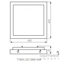 Потолочный светильник Kanlux Tybia LED 38W-NW 28W 4000K 24640