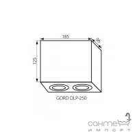 Светильник точечный двойной Kanlux Gord DLP 250-AL 25475