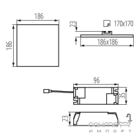 Светильник точечный влагостойкий Kanlux Arel LED DL 20W-WW 3000K 29595