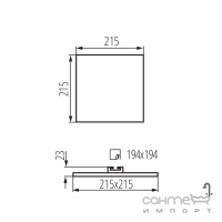 Світильник точковий вологостійкий Kanlux Arel LED DL 25W-NW 4000K 29598