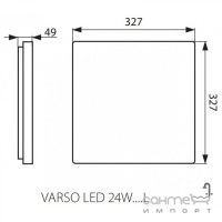 Потолочный светильник влагостойкий Kanlux Varso LED 24W-WW-L 3000K 26446
