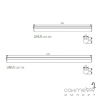 Настінний світильник лінійний Kanlux Linus LED 4W-NW 4000K 27590