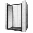 Душевая дверь в нишу Rea Alex Black REA-K9638 профиль матовый черный/прозрачное стекло