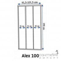 Душові двері в нішу Rea Alex REA-K0546 профіль хром/прозоре скло