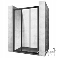 Душевая дверь в нишу Rea Alex Black REA-K9638 профиль матовый черный/прозрачное стекло