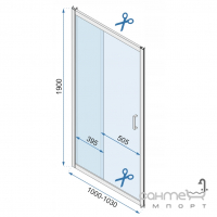 Душевая дверь в нишу Rea Slide N REA-K6200 профиль хром/прозрачное стекло