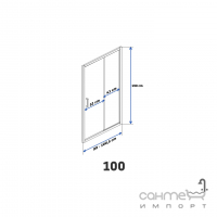 Душевая дверь в нишу Rea Slide Pro REA-K5300 профиль хром/прозрачное стекло