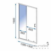 Душові двері в нішу Rea Slide Pro REA-K5306 профіль хром/прозоре скло