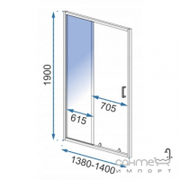 Душевая дверь в нишу Rea Slide Pro REA-K5307 профиль хром/прозрачное стекло