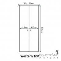 Душевая дверь в нишу Rea Western Space N2 REA-K9994 хром/прозрачное стекло
