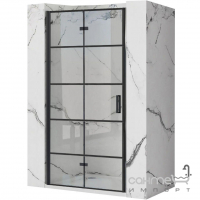 Душевая дверь в нишу Rea Molier Black REA-K8537 матовый черный/прозрачное стекло
