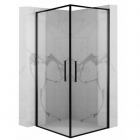 Квадратна душова кабіна Rea Abra REA-K5501 матовий чорний/прозоре скло