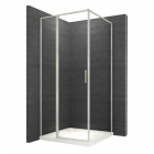 Прямокутна душова кабіна Rea Atrium Square Slim REA-K8004 хром/прозоре скло, лівостороння