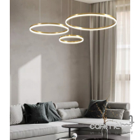 Люстра підвісна Terra Svet Kukho Golden Circle Lamp 054063/80-60-40 gd LED 252W (40, 60, 80 см)