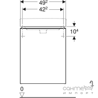 Шафка для умивальника з одними дверима, петлі зліва Geberit Smyle Square 500.364.00.1 Білий