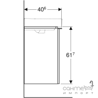 Шкафчик для умывальника с одной дверью, петли слева Geberit Smyle Square 500.364.00.1 Белый 