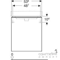 Шкафчик для умывальника с одной дверью, петли слева Geberit Smyle Square 500.366.JR.1 Темный Орех