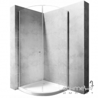 Напівкругла душова кабіна Rea Round Space N REA-K9999 хром/прозоре скло