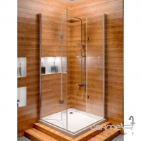 Квадратна душова кабіна Rea Fold N2 REA-K1950 хром/прозоре скло