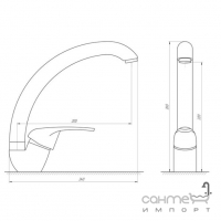 Cмеситель для кухни Globus Lux SOLLY GLSO-0203S-9-BRONZE бронза