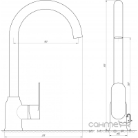 Cмеситель для кухни Globus Lux ONTARIO GLO-0203S хром