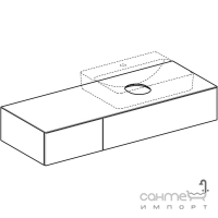 Шкафчик для накладного умывальника, с двумя ящиками Geberit VariForm 501.181.00.1 Дерево Дуб