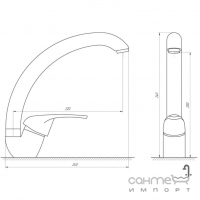 Cмеситель для кухни Globus Lux SOLLY GLSO-0103S хром