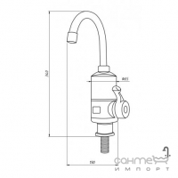 Кран для гарячої води із проточним водонагрівачем Kroner KRM Volt CW090 білий