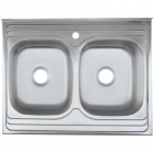 Накладна мийка для кухні, товщина 0,7 мм Platinum 8060 D Нержавіюча Сталь