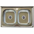 Накладна мийка для кухні, товщина 0,7 мм Platinum 8050 D Нержавіюча Сталь/Сатин