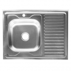 Накладная мойка для кухни, толщина 0,5 мм Platinum 8060 R/L Нержавеющая Сталь/Сатин
