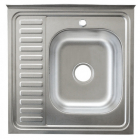Накладна мийка для кухні, товщина 0,5 мм Platinum 6060 R/L Нержавіюча Сталь/Сатин