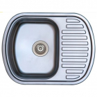Врізна мийка для кухні, товщина 0,8 мм Platinum 6349 Нержавіюча Сталь