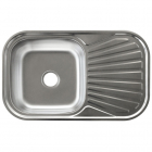Врізна мийка для кухні, товщина 0,8 мм, закруглене Platinum 7848 Нержавіюча Сталь