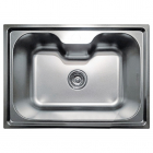 Врізна мийка для кухні, товщина 0,8 мм Platinum 6043 Нержавіюча Сталь