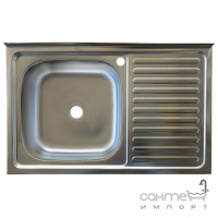 Накладна мийка для кухні, товщина 0,7 мм Platinum 8050 R/L Нержавіюча Сталь