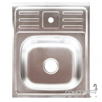 Накладная мойка для кухни, толщина 0,4 мм Platinum 5060 Нержавеющая Сталь/Сатин