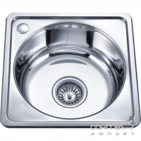 Врізна мийка для кухні, товщина 0,8 мм Platinum 4040 Нержавіюча Сталь